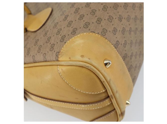 Gucci Borsa a mano Micro GG Supreme in PVC beige e oro 000 106 1325 Auth 157759 D'oro - vista 13