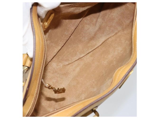 Gucci Borsa a mano Micro GG Supreme in PVC beige e oro 000 106 1325 Auth 157759 D'oro - vista 18
