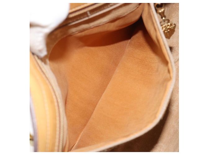 Gucci Borsa a mano Micro GG Supreme in PVC beige e oro 000 106 1325 Auth 157759 D'oro - vista 22