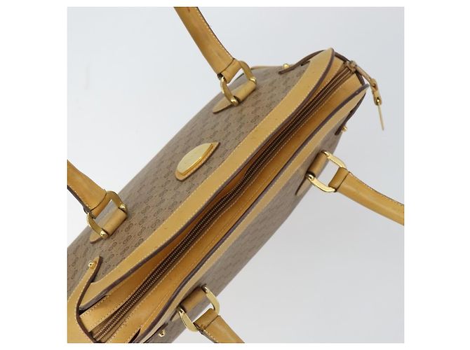 Gucci Borsa a mano Micro GG Supreme in PVC beige e oro 000 106 1325 Auth 157759 D'oro - vista 6