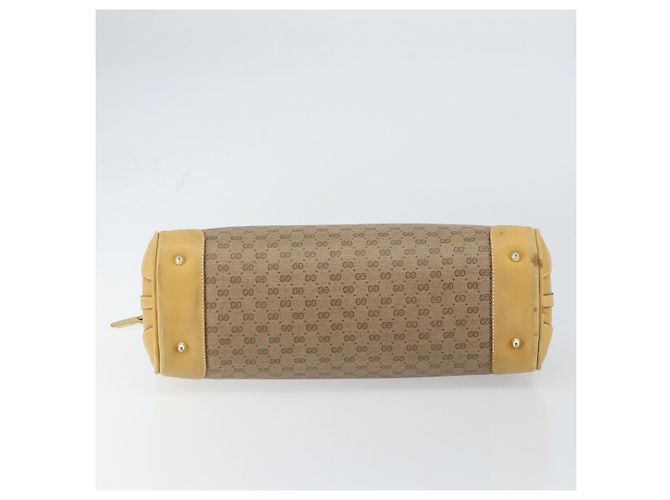 Gucci Borsa a mano Micro GG Supreme in PVC beige e oro 000 106 1325 Auth 157759 D'oro - vista 9