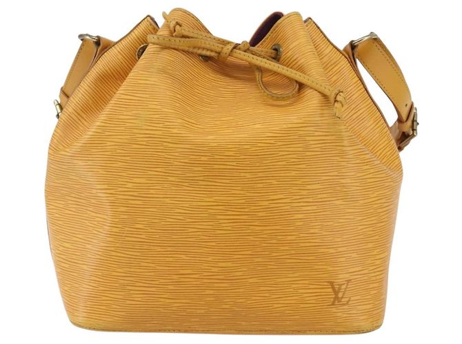 Noe LOUIS VUITTON Borsa a Spalla Petit Noé Epi Gialla M44109 LV Auth 160669 Giallo - vista 13