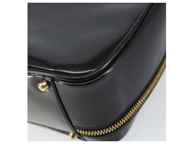 Borsa a Mano GUCCI Bamboo Smalto Nero Oro 000 2122 0565 Auth 157337 D'oro - vista 12