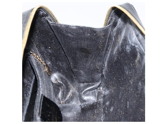 Borsa a Mano GUCCI Bamboo Smalto Nero Oro 000 2122 0565 Auth 157337 D'oro - vista 17
