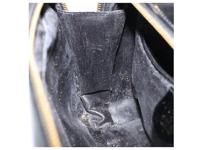 Borsa a Mano GUCCI Bamboo Smalto Nero Oro 000 2122 0565 Auth 157337 D'oro - vista 18