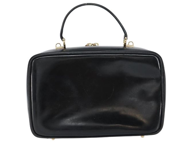 Borsa a Mano GUCCI Bamboo Smalto Nero Oro 000 2122 0565 Auth 157337 D'oro - vista 3