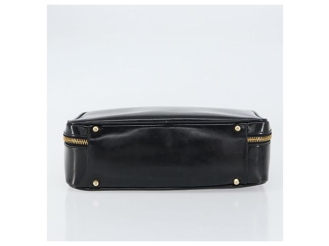Borsa a Mano GUCCI Bamboo Smalto Nero Oro 000 2122 0565 Auth 157337 D'oro - vista 9