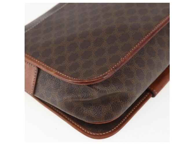 Céline Borsa a spalla circolare in tela Macadam CELINE in pelle PVC marrone oro Auth 158110 D'oro - vista 13