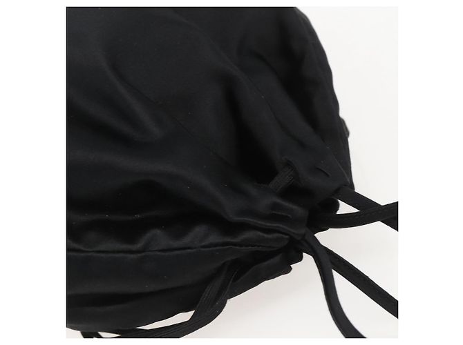 PRADA Handtasche aus schwarzem Satin Auth ka1010 - Ansicht 6