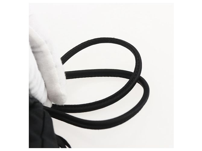 PRADA Handtasche aus schwarzem Satin Auth ka1010 - Ansicht 8