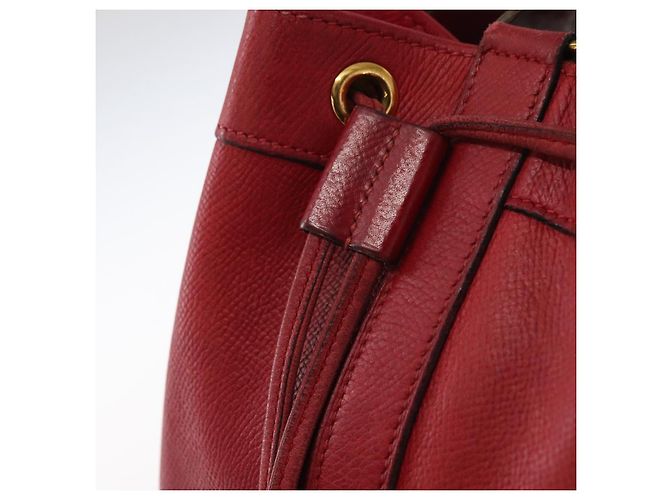 Hermès HERMES Borsa a Spalla Courchevel Market GM Pelle Rossa Oro Auth 155764 Rosso D'oro - vista 15