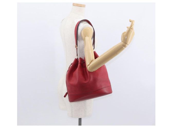 Hermès HERMES Borsa a Spalla Courchevel Market GM Pelle Rossa Oro Auth 155764 Rosso D'oro - vista 20