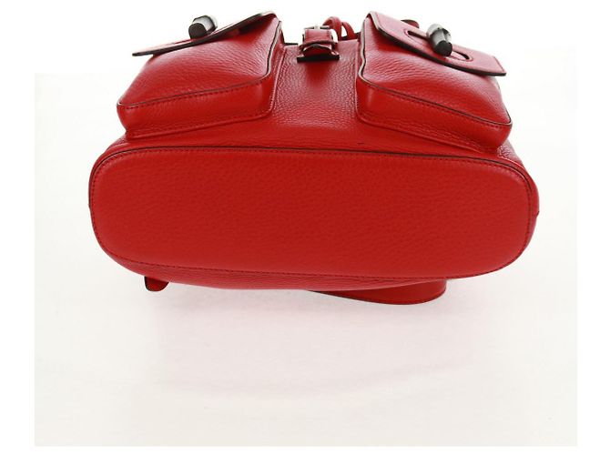 Gucci Bamboo Rucksack Leder Rot Silber 370833 Auth 158958V - Ansicht 13