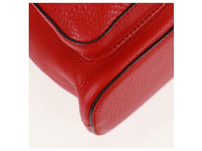 Gucci Bamboo Rucksack Leder Rot Silber 370833 Auth 158958V - Ansicht 15