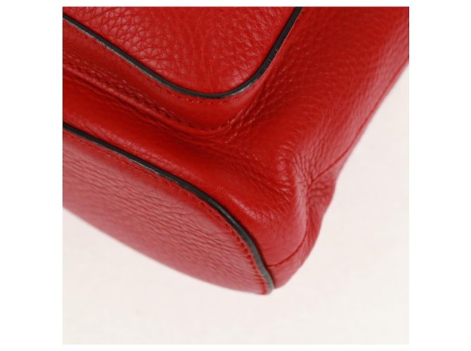 Gucci Bamboo Rucksack Leder Rot Silber 370833 Auth 158958V - Ansicht 16