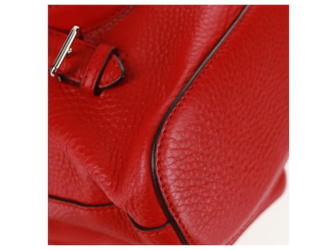 Gucci Bamboo Rucksack Leder Rot Silber 370833 Auth 158958V - Ansicht 17