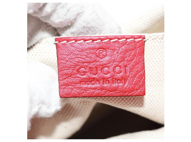 Gucci Bamboo Rucksack Leder Rot Silber 370833 Auth 158958V - Ansicht 26