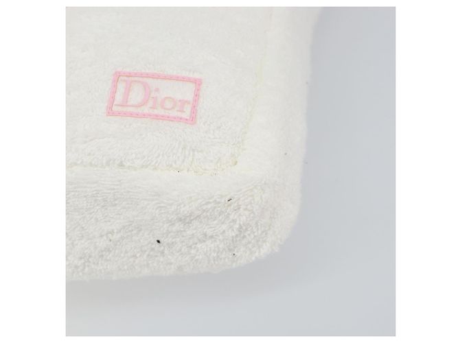 Sac Tote Christian Dior en coton blanc Auth 160672 - vue 10
