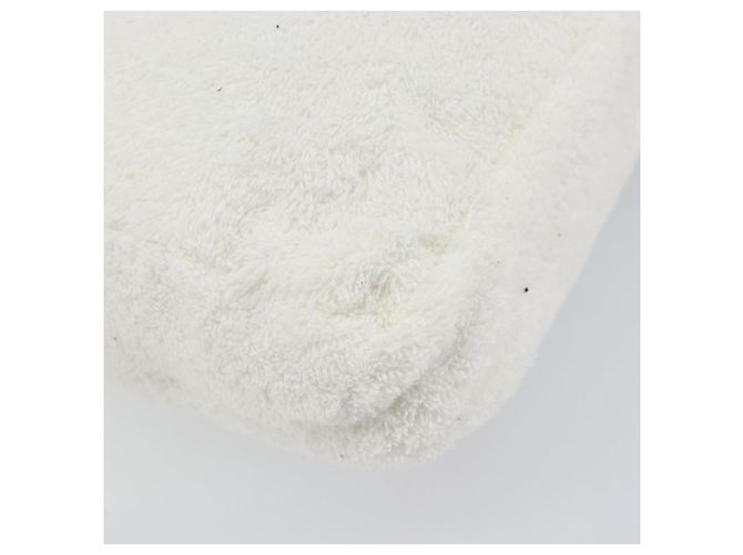 Sac Tote Christian Dior en coton blanc Auth 160672 - vue 13