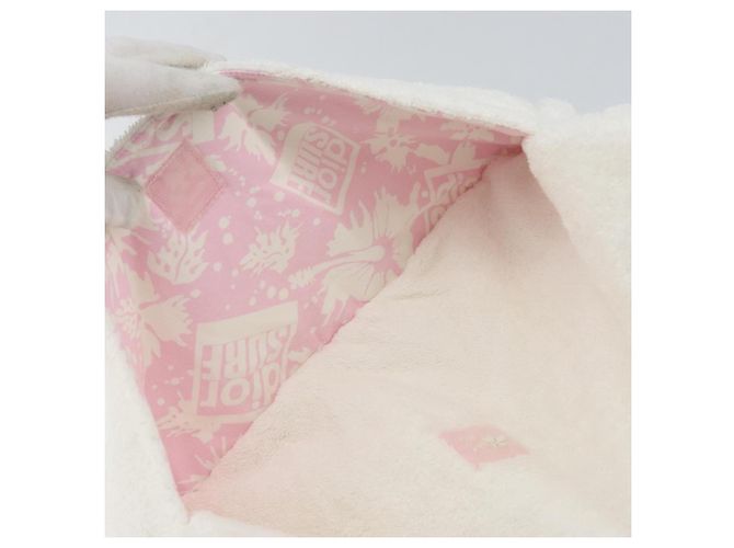 Sac Tote Christian Dior en coton blanc Auth 160672 - vue 20