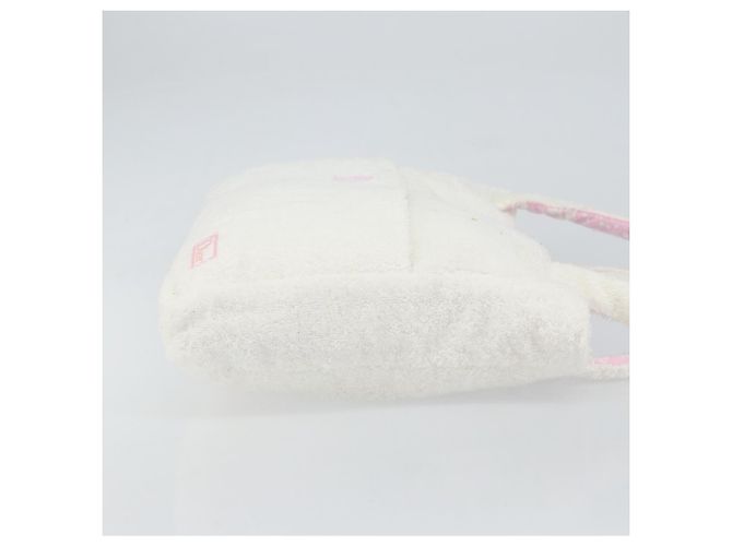 Sac Tote Christian Dior en coton blanc Auth 160672 - vue 4