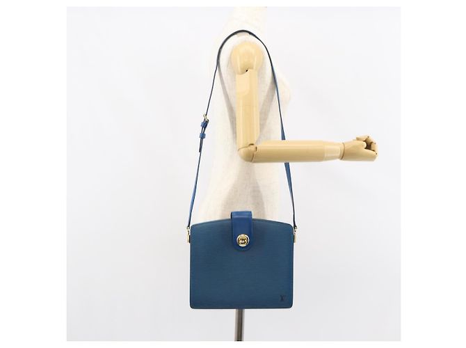 LOUIS VUITTON Borsa a Spalla Capuchin Epi Blu M52345 LV Auth BA9024 - vista 23