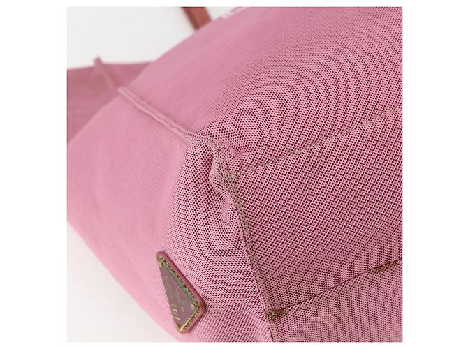 Prada Tote Bag aus Canvas Rosa Authentisch 158495 Pink - Ansicht 11