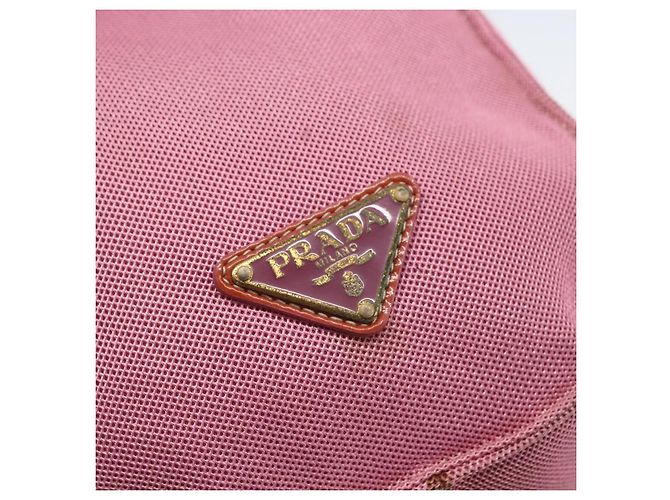 Prada Tote Bag aus Canvas Rosa Authentisch 158495 Pink - Ansicht 14