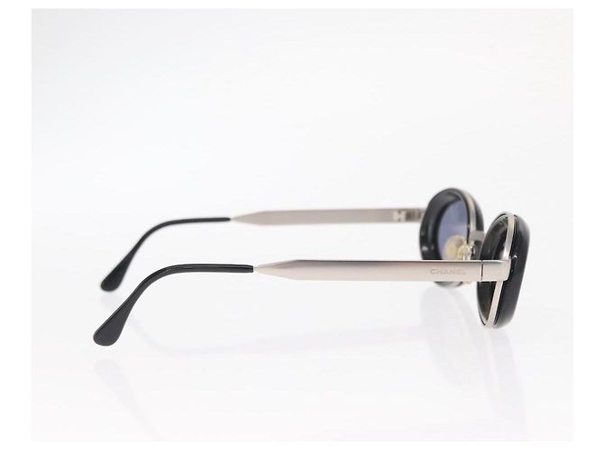 Occhiali da sole CHANEL metallo tono argento CC Auth 160904 - vista 6