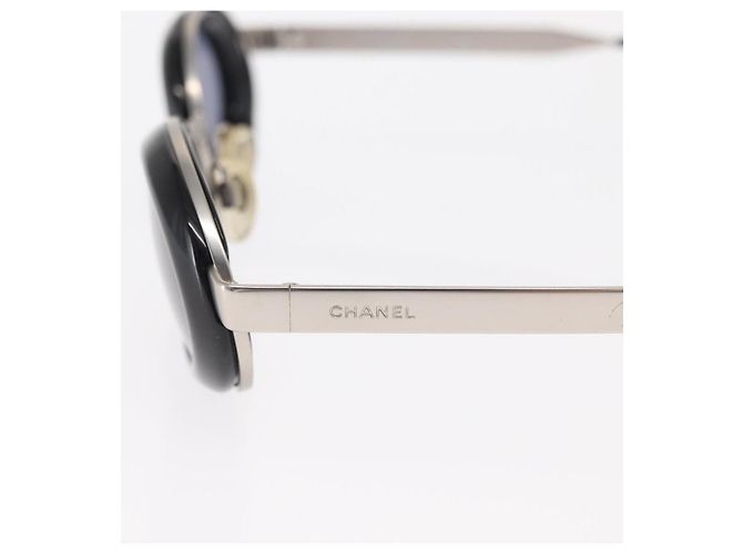 Occhiali da sole CHANEL metallo tono argento CC Auth 160904 - vista 8