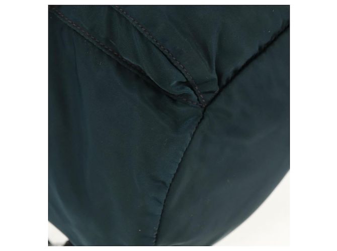 Zaino PRADA in nylon blu argento Auth 157773 - vista 12