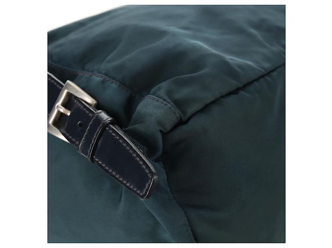 Zaino PRADA in nylon blu argento Auth 157773 - vista 14