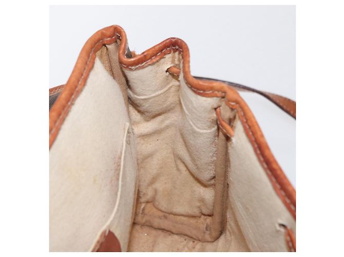 Céline CELINE Macadam Canvas Shoulder Bag PVC Leather Brown Gold Auth bs31810 Golden - view 19