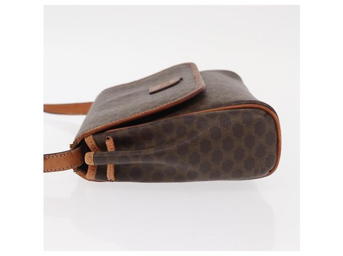 Céline CELINE Macadam Canvas Shoulder Bag PVC Leather Brown Gold Auth bs31810 Golden - view 5