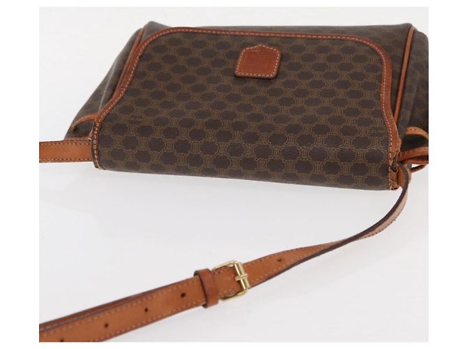 Céline CELINE Macadam Canvas Shoulder Bag PVC Leather Brown Gold Auth bs31810 Golden - view 6