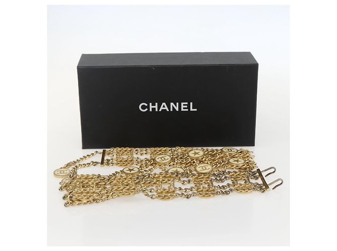Cinturón de cadena de metal dorado CC Auth 159438SAM CHANEL - vista 12