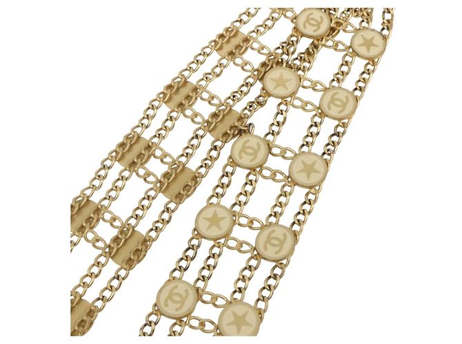 Cinturón de cadena de metal dorado CC Auth 159438SAM CHANEL - vista 3
