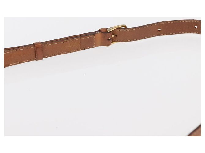 Céline Borsa in tela Macadam Celine con carrozza di cavallo in pelle PVC marrone oro Auth 158075 D'oro - vista 8
