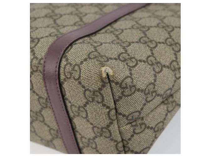 Gucci Borsa a mano Micro GG Supreme in PVC beige e argento 297557 Auth bs31884 - vista 10