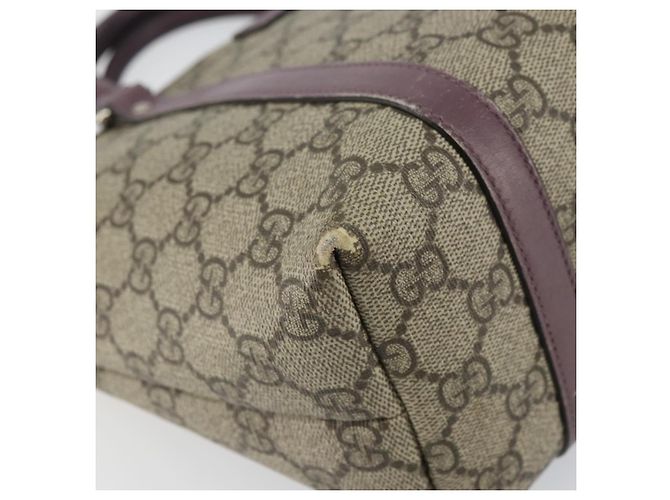 Gucci Borsa a mano Micro GG Supreme in PVC beige e argento 297557 Auth bs31884 - vista 11