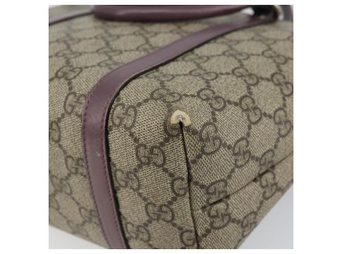 Gucci Borsa a mano Micro GG Supreme in PVC beige e argento 297557 Auth bs31884 - vista 12