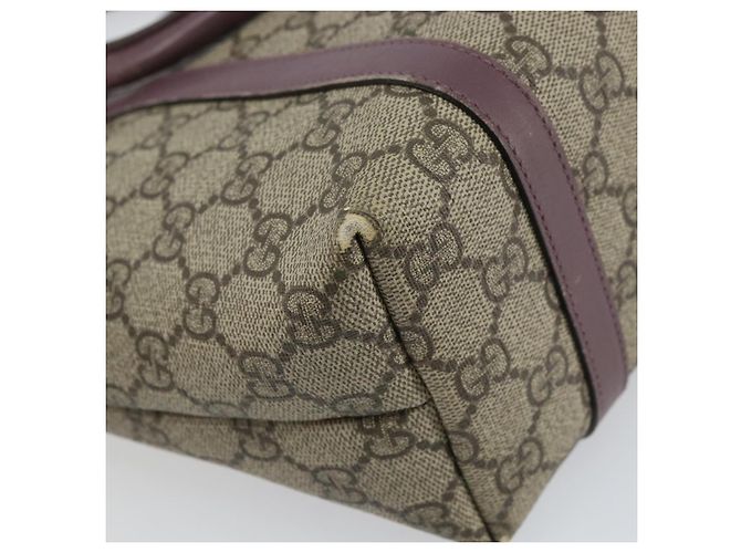 Gucci Borsa a mano Micro GG Supreme in PVC beige e argento 297557 Auth bs31884 - vista 13