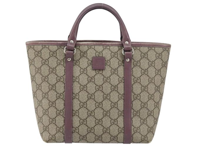 Gucci Borsa a mano Micro GG Supreme in PVC beige e argento 297557 Auth bs31884 - vista 2