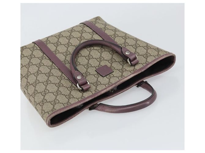 Gucci Borsa a mano Micro GG Supreme in PVC beige e argento 297557 Auth bs31884 - vista 6