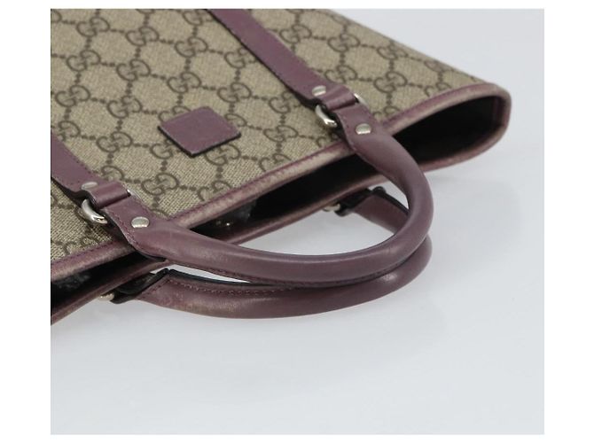 Gucci Borsa a mano Micro GG Supreme in PVC beige e argento 297557 Auth bs31884 - vista 7
