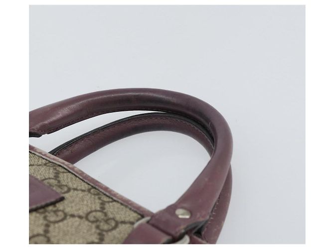 Gucci Borsa a mano Micro GG Supreme in PVC beige e argento 297557 Auth bs31884 - vista 8