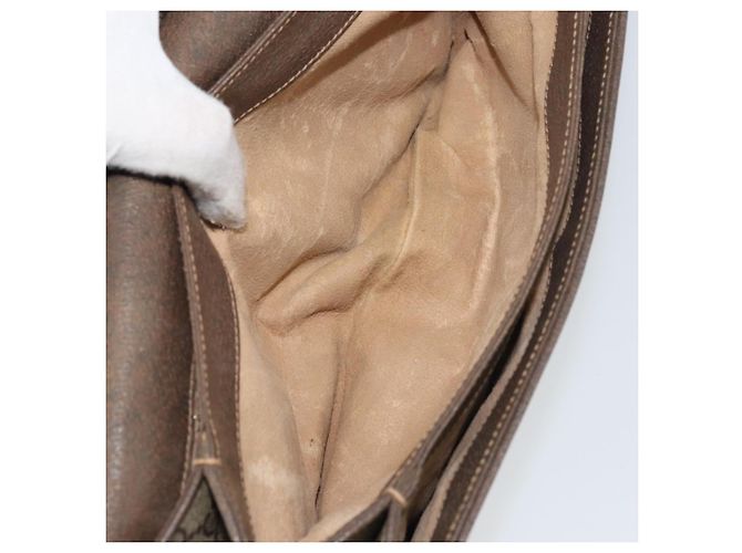 Gucci Borsa a Spalla GG Supreme PVC Beige Oro 004 256 0024 Auth gh1397 D'oro - vista 17