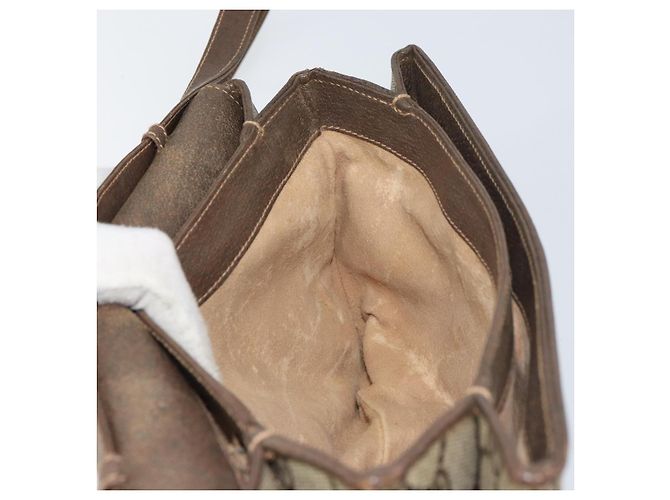 Gucci Borsa a Spalla GG Supreme PVC Beige Oro 004 256 0024 Auth gh1397 D'oro - vista 18
