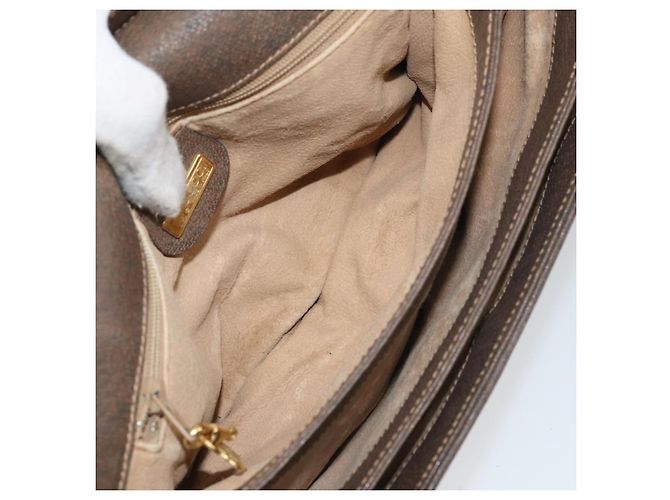 Gucci Borsa a Spalla GG Supreme PVC Beige Oro 004 256 0024 Auth gh1397 D'oro - vista 20