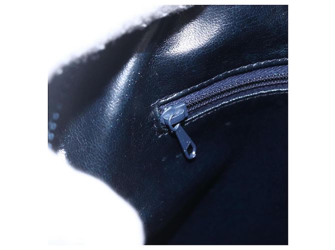 Céline Borsa a Spalla in Tela Macadam C di CELINE in Camoscio Blu Navy e Oro Auth 158416 D'oro - vista 15